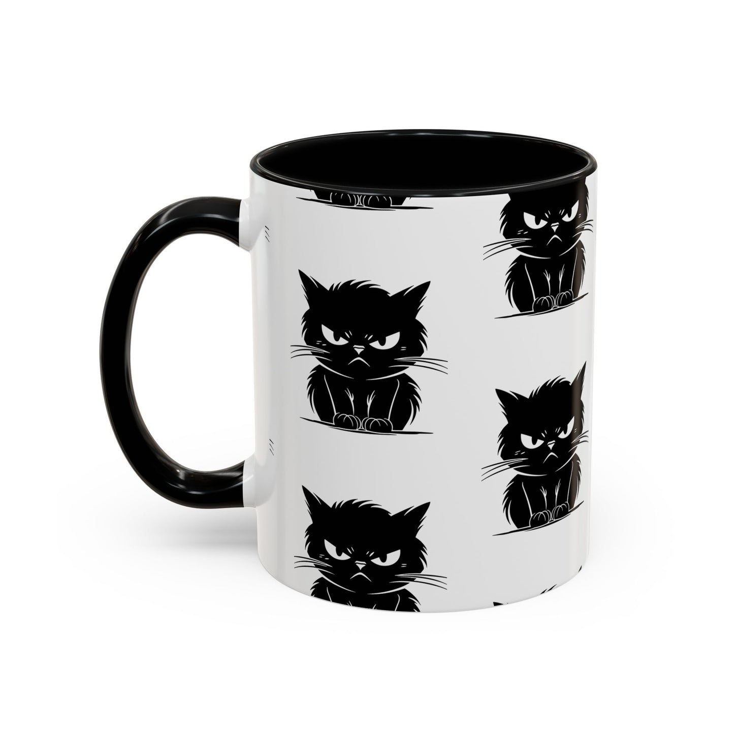 Angry Cat 2-Tone Coffee Mug