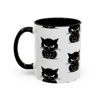 Angry Cat 2-Tone Coffee Mug