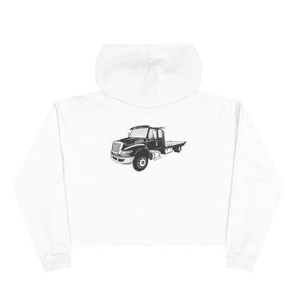 Flatbed Tow Truck Women's Crop Hoodie