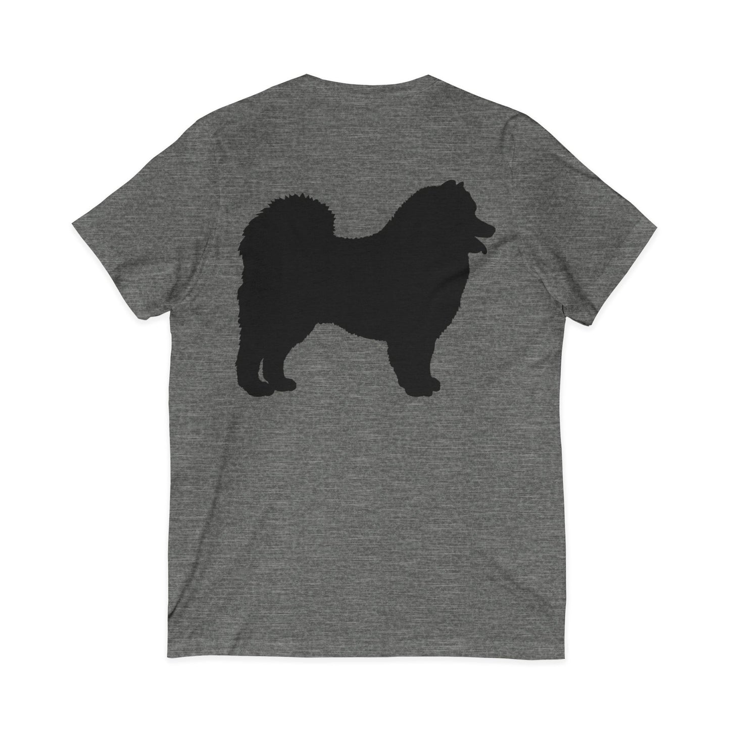 Samoyed Silhouette Unisex Short Sleeve V-Neck Tee