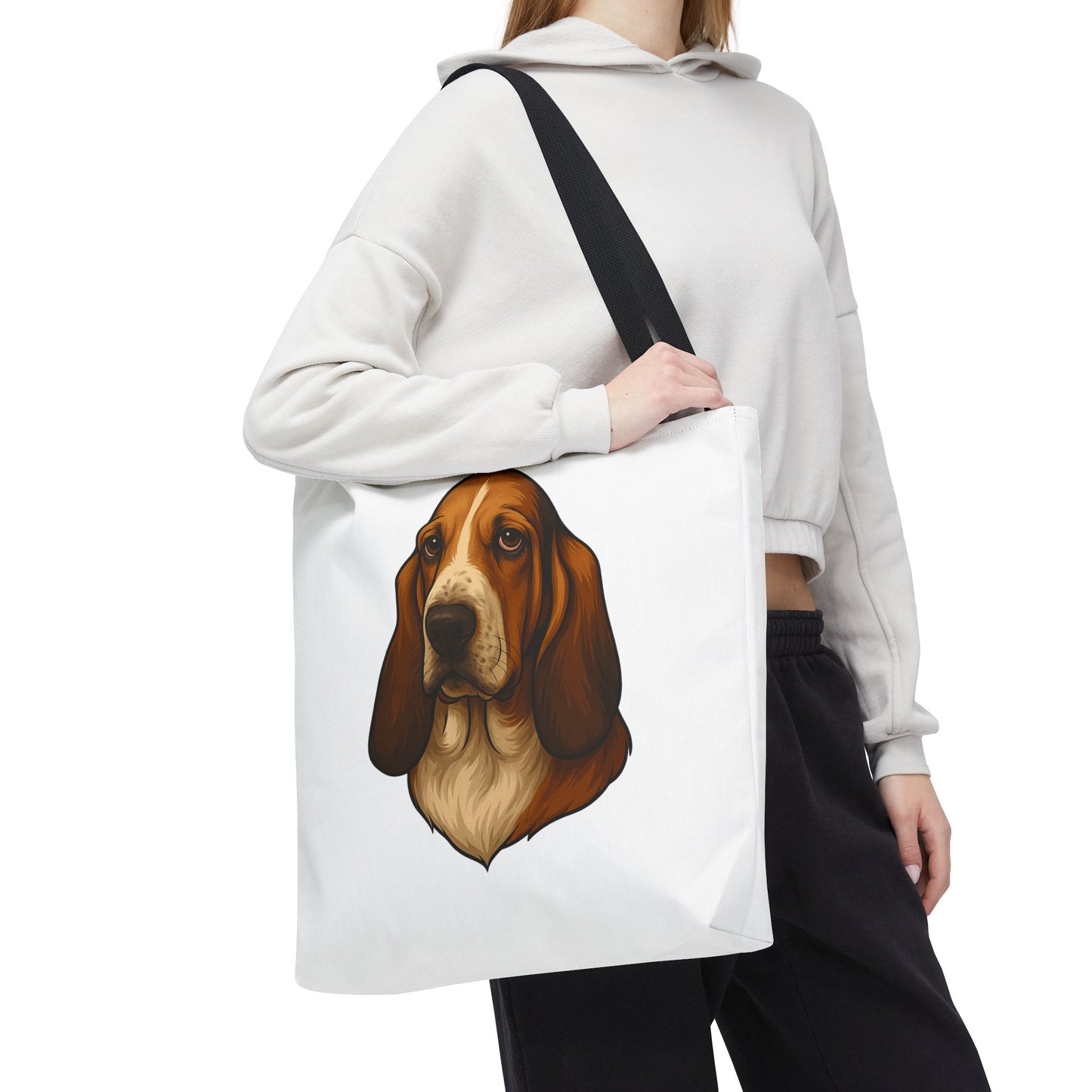 Basset Hound Head Tote Bag