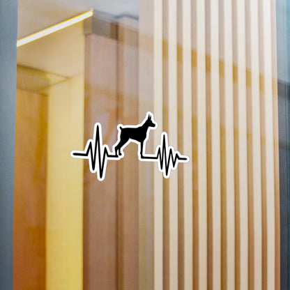 My Heart Beats For Dobermans Vinyl Decal