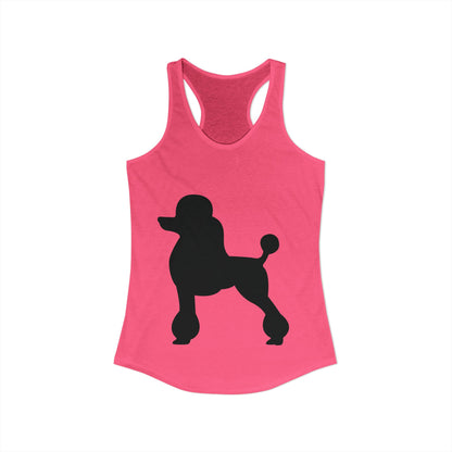 Poodle Silhouette Women's Racerback Tank