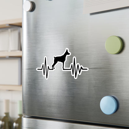 My Heart Beats For Dobermans Vinyl Decal