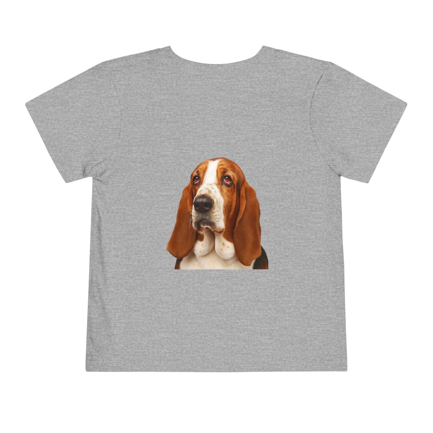 Basset Head Toddler Unisex Short Sleeve Crewneck Tee
