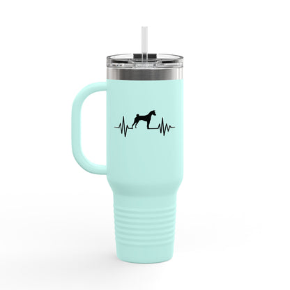 My Heart Beats For Basenjis Insulated Travel Mug