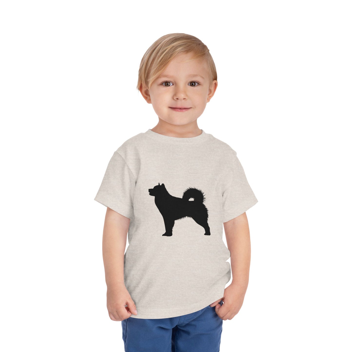 Malamute Silhouette Toddler Unisex Short Sleeve Crewneck Tee