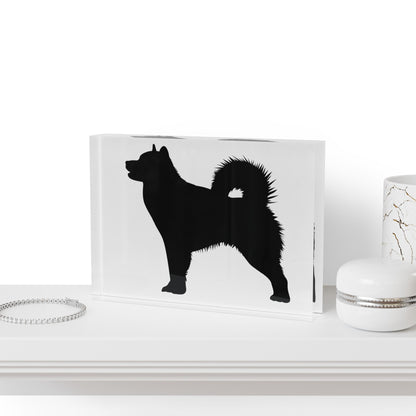 Malamute Silhouette Acrylic Photo Block