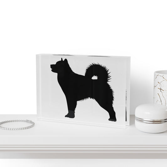 Malamute Silhouette Acrylic Photo Block