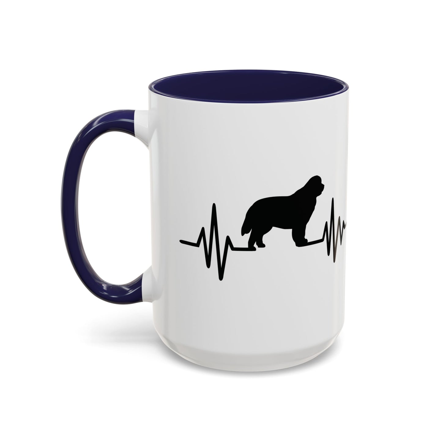 My Heart Beats For Newfies 2-Tone Coffee Mug