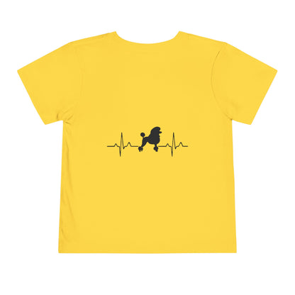 My Heart Beats For Poodles Toddler Unisex Short Sleeve Crewneck Tee