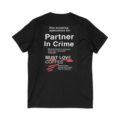 Partner In Crime Unisex Short Sleeve V-Neck Tee