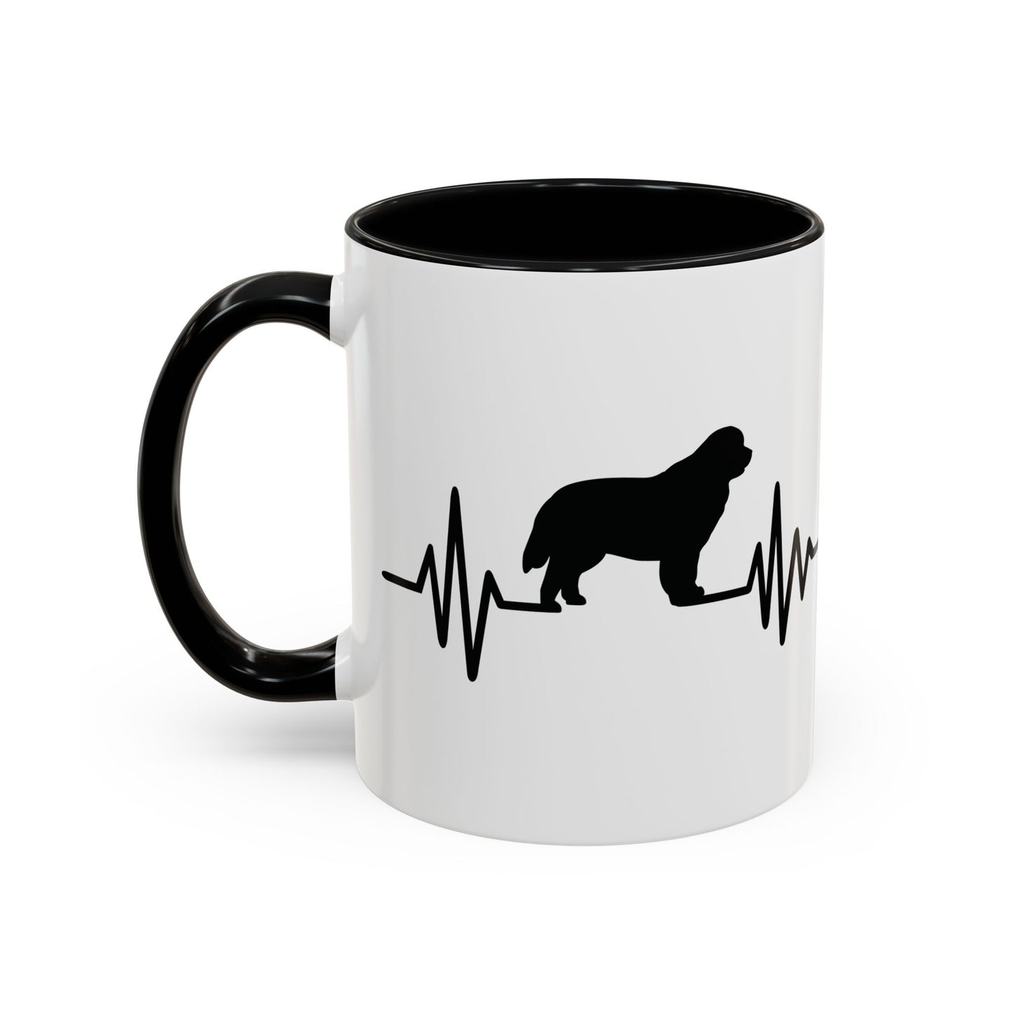 My Heart Beats For Newfies 2-Tone Coffee Mug