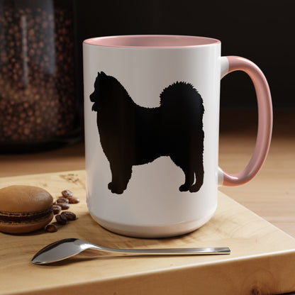 Samoyed Silhouette 2-Tone Coffee Mug