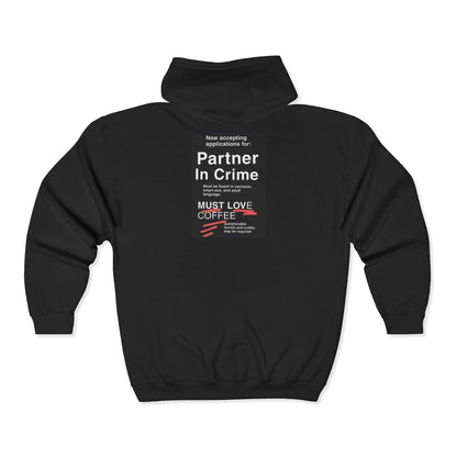 Partner In Crime Unisex Full Zip Hoodie