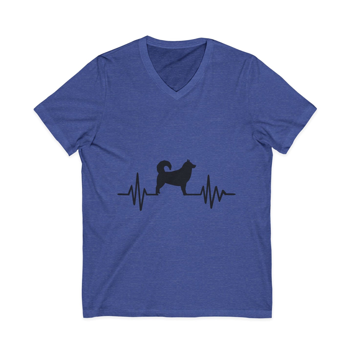 My Heart Beats For Malamutes Unisex Short Sleeve V-Neck Tee