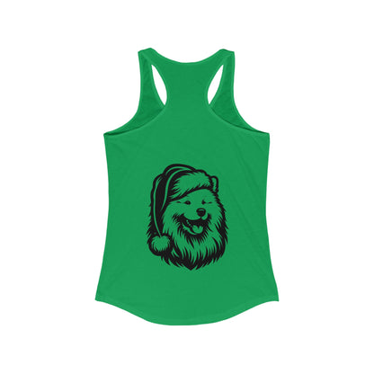 Santa Paws Samoyed Women's Racerback Tank