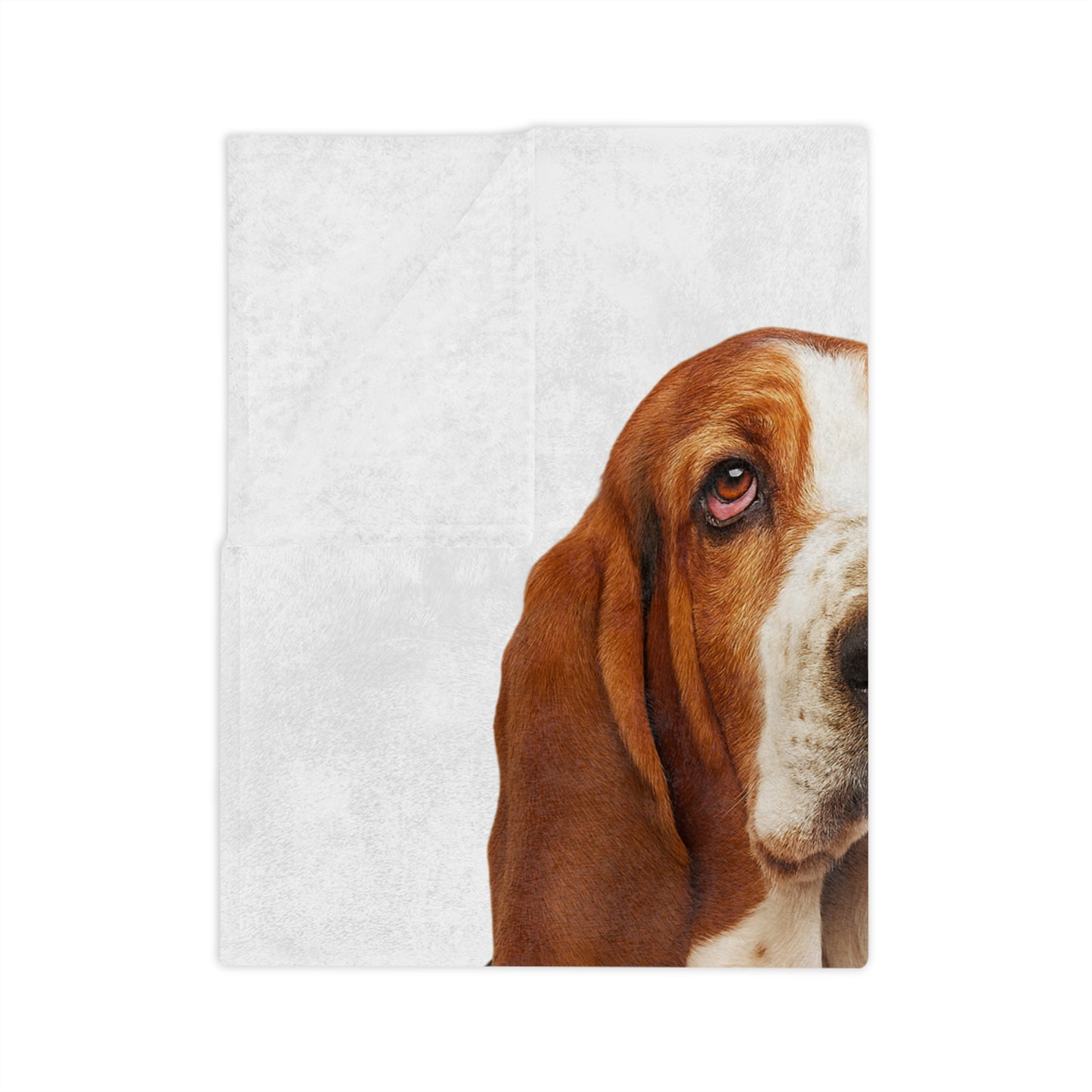 Basset Head Velveteen Microfiber Blanket