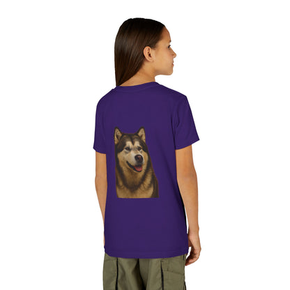 Malamute Head Youth Unisex Short Sleeve Crewneck Tee