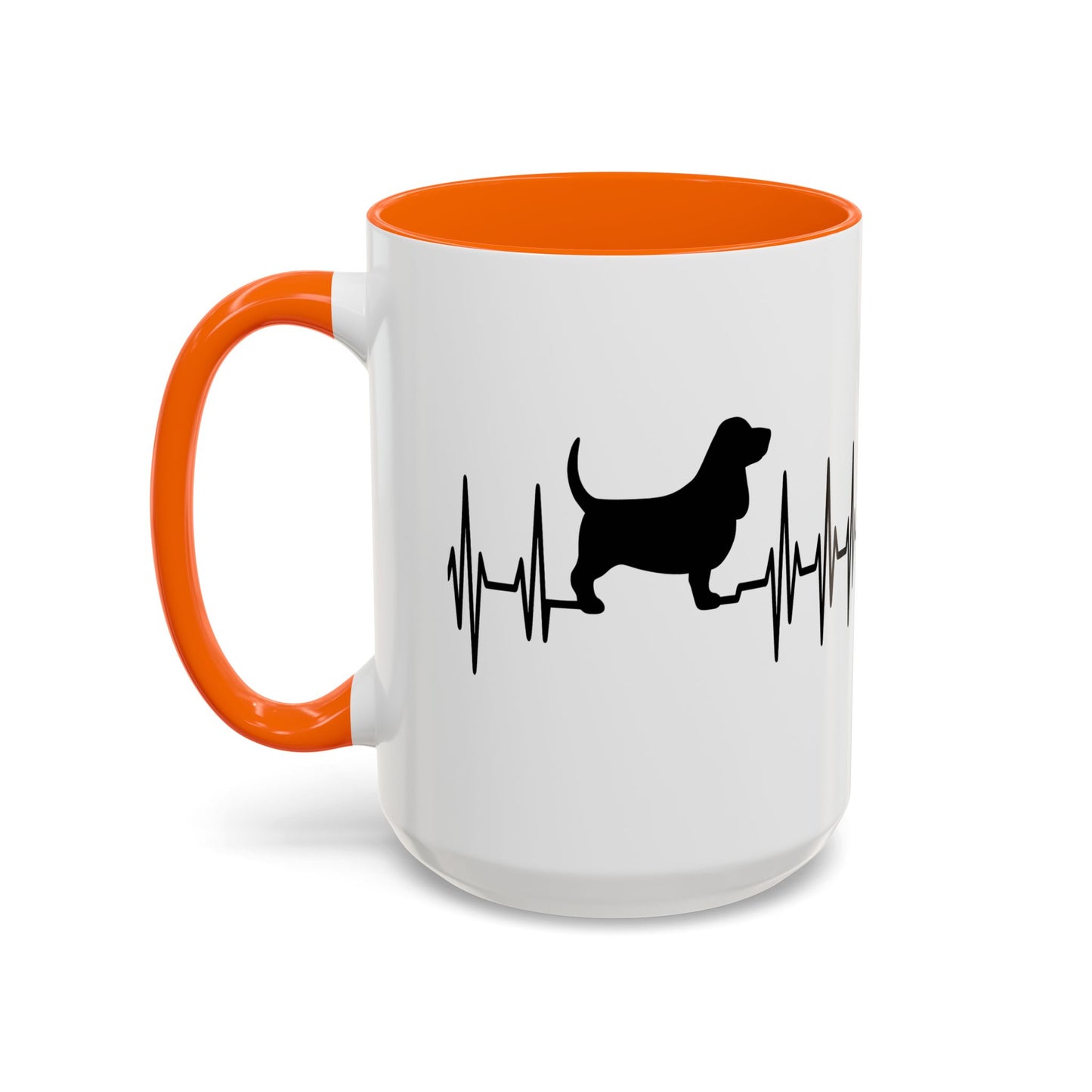 My Heart Beats For Bassets 2-Tone Coffee Mug