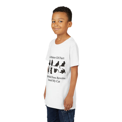 Matter Of Fact Cat Youth Unisex Short Sleeve Crewneck Tee
