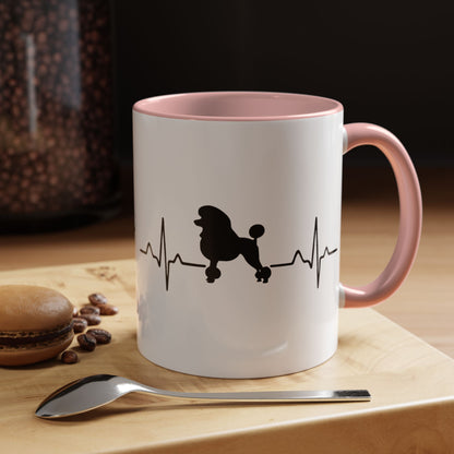 My Heart Beats For Poodles 2-Tone Coffee Mug