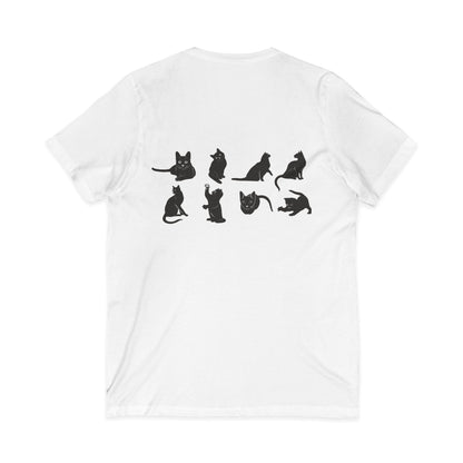 Cats Unisex Short Sleeve V-Neck Tee