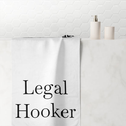 Legal H**ker Wheel Lift Tow Truck Mink-Cotton  Beach Towel