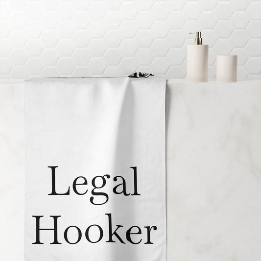 Legal H**ker Wheel Lift Tow Truck Mink-Cotton  Beach Towel