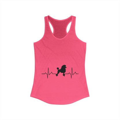 My Heart Beats For Poodles Women's Racerback Tank