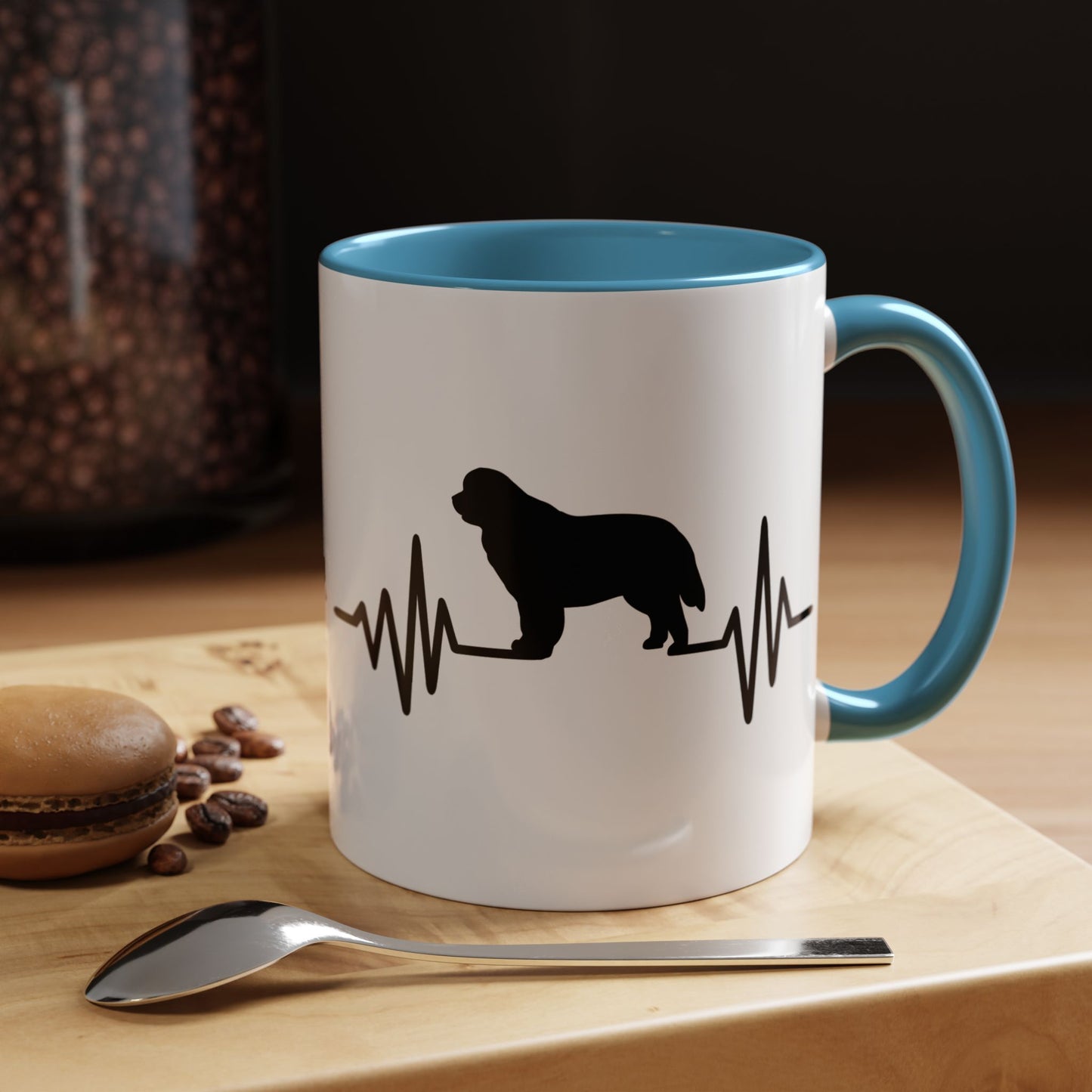My Heart Beats For Newfies 2-Tone Coffee Mug