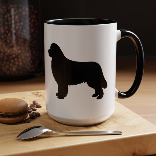 Newfie Silhouette 2-Tone Coffee Mug