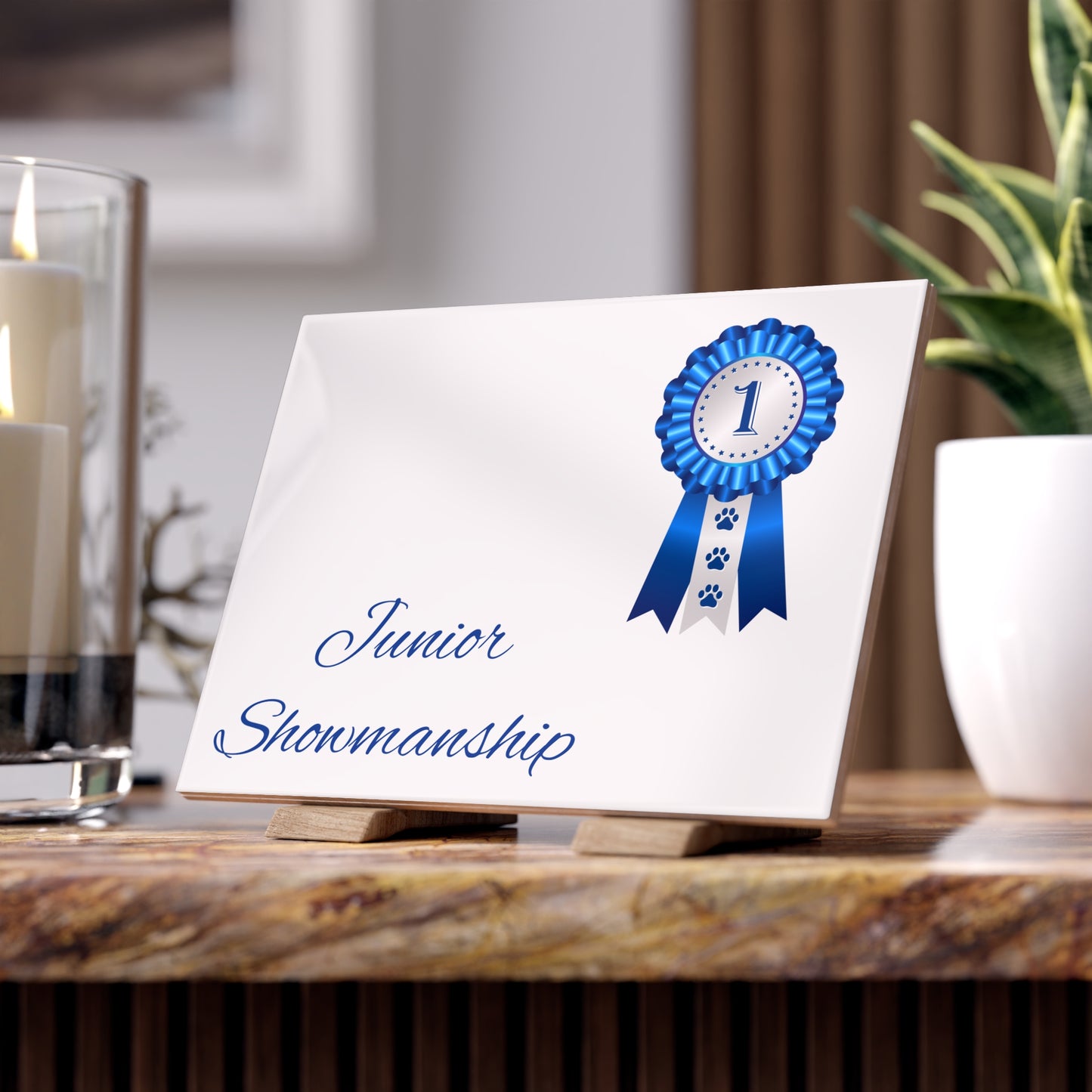 Junior Showmanship Ceramic Photo Tile