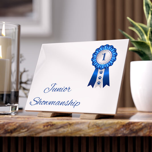 Junior Showmanship Ceramic Photo Tile