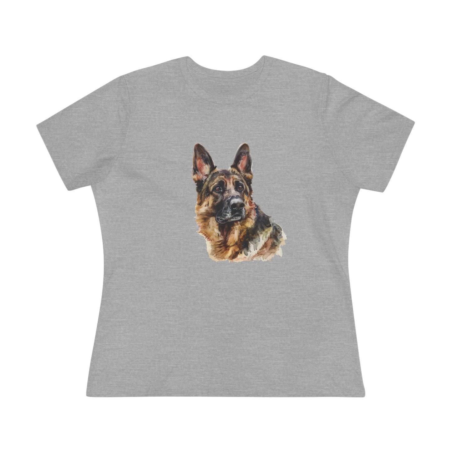 German Shepherd Head Women's Short Sleeve Crewneck Tee