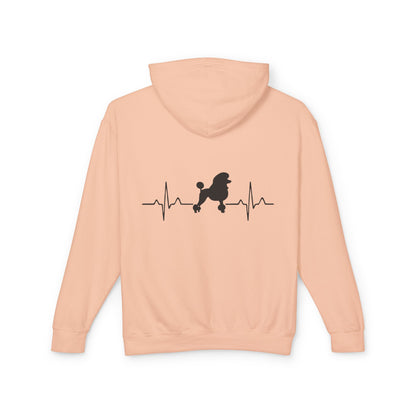 My Heart Beats For Poodles Unisex Lightweight Hoodie