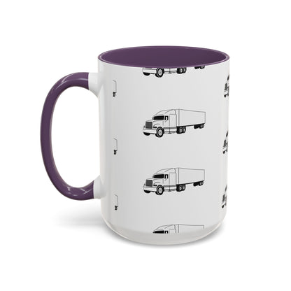 Semi Truck 2-Tone Coffee Mug