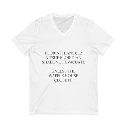 Florinthians 6:12 Unisex Short Sleeve V-Neck Tee