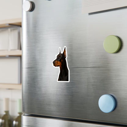 Doberman Head Vinyl Decal