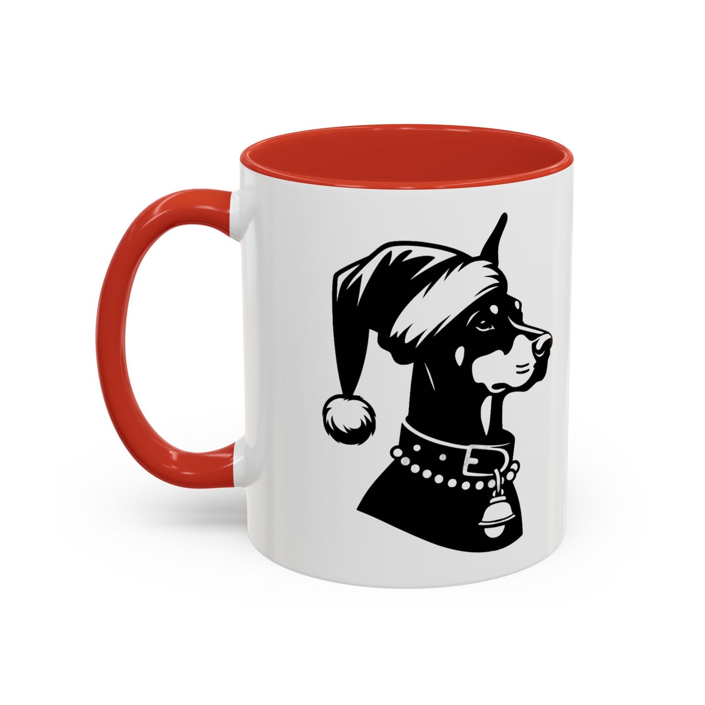 Santa Paws Doberman 2-Tone Coffee Mug