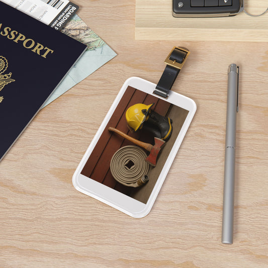 Fire/Rescue Appreciation Leather Strap Luggage Tag