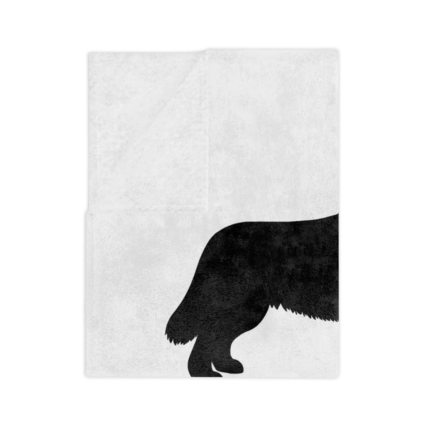 Newfie Silhouette Velveteen Microfiber Blanket