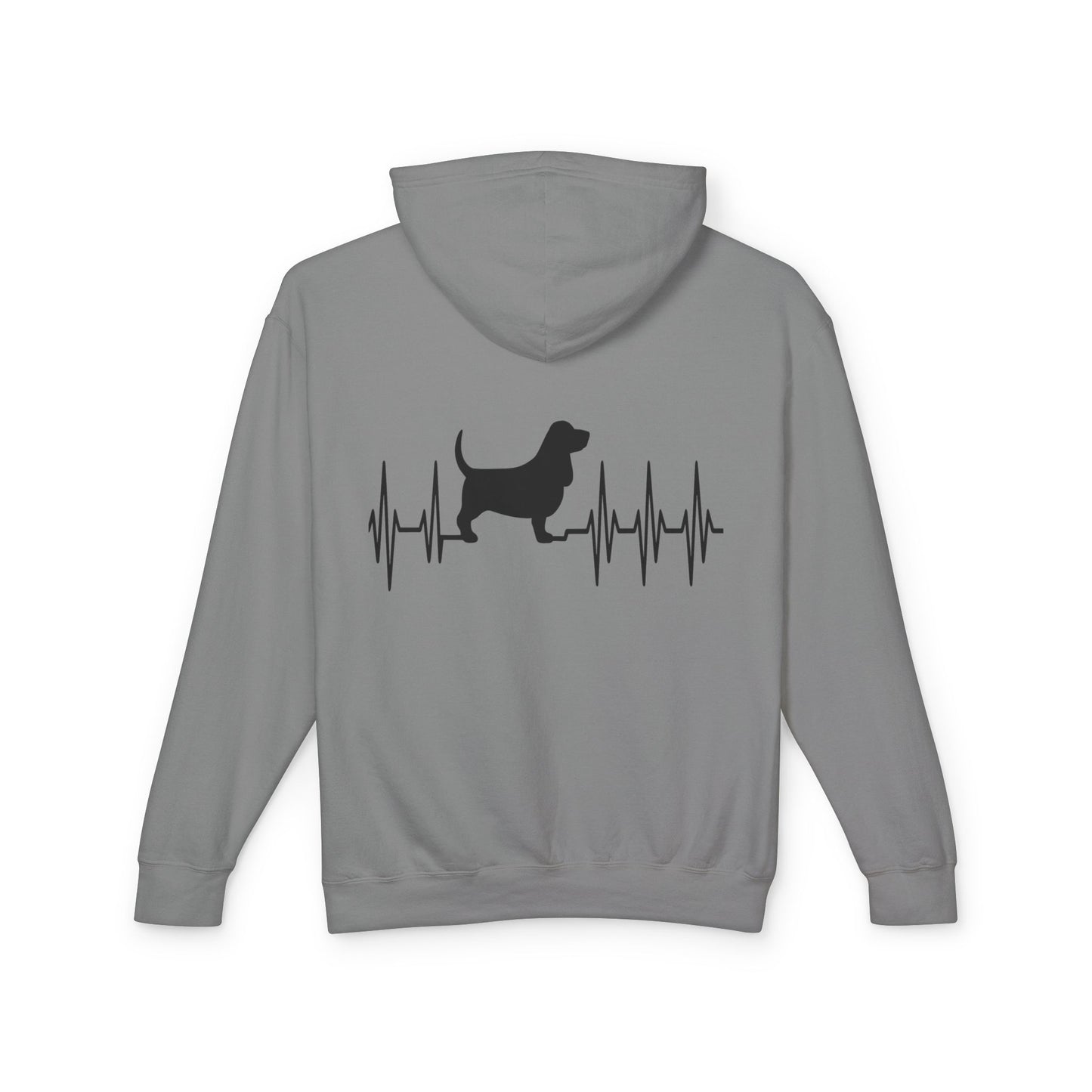 My Heart Beats For Bassets Unisex Lightweight Hoodie