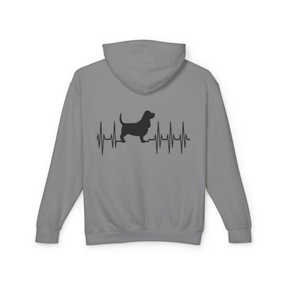 My Heart Beats For Bassets Unisex Lightweight Hoodie