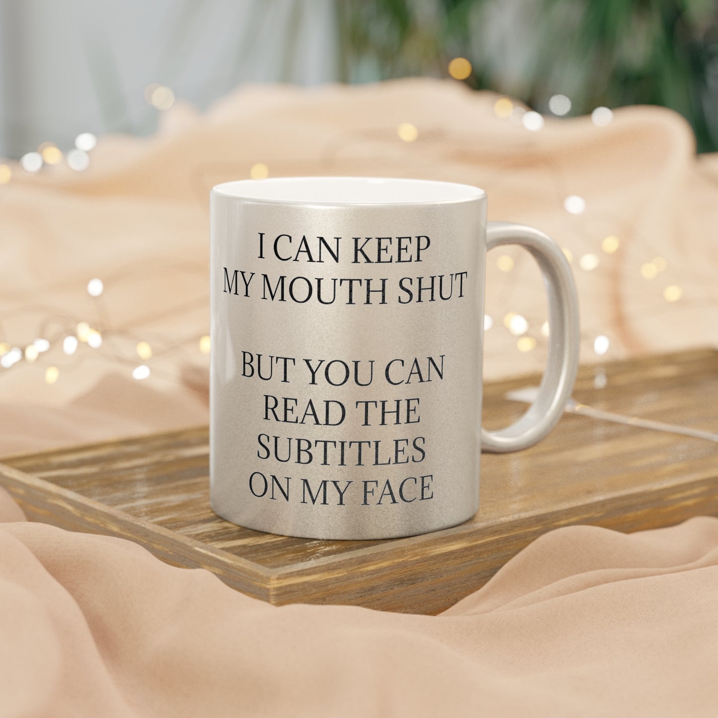 Subtitles Metallic Coffee Mug