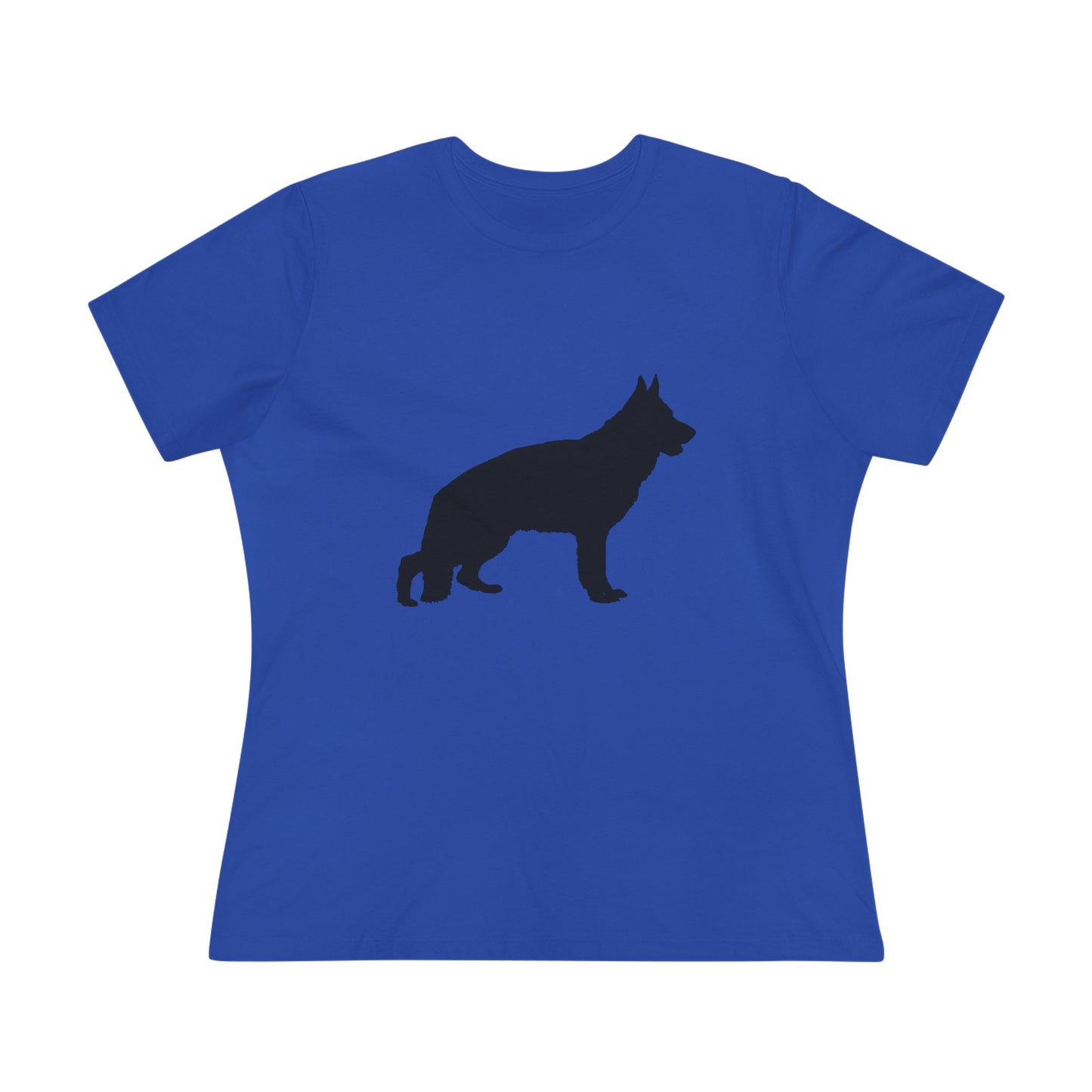 German Shepherd Silhouette Women's Short Sleeve Crewneck Tee