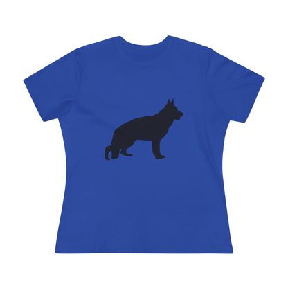 German Shepherd Silhouette Women's Short Sleeve Crewneck Tee
