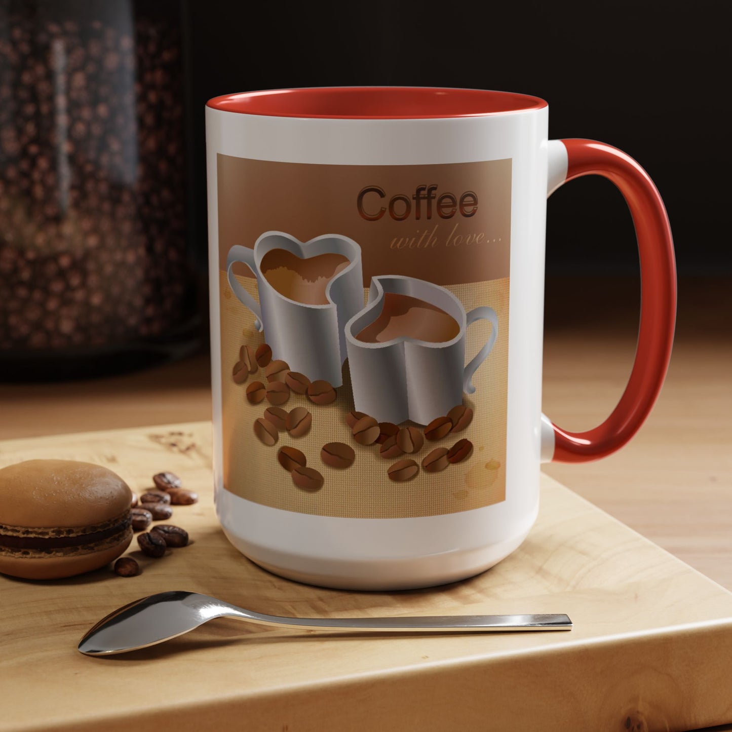 Coffee With Love 2-Tone Coffee Mug