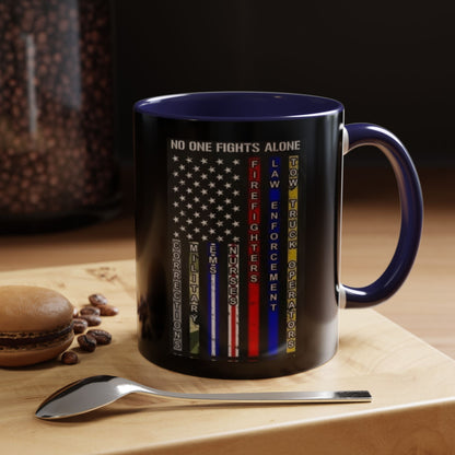 No One Fights Alone 2-Tone Coffee Mug