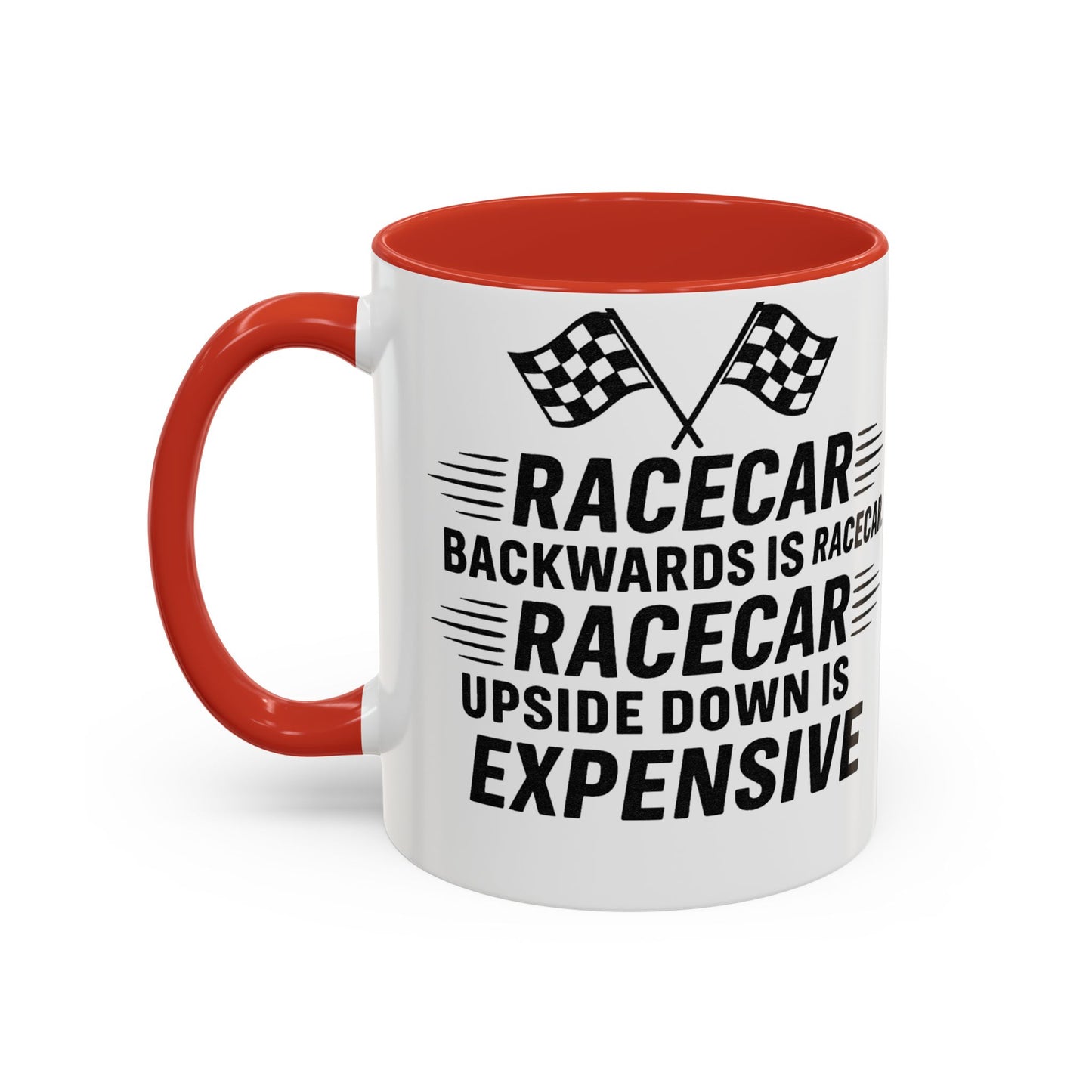 Racecar Backwards 2-Tone Coffee Mug